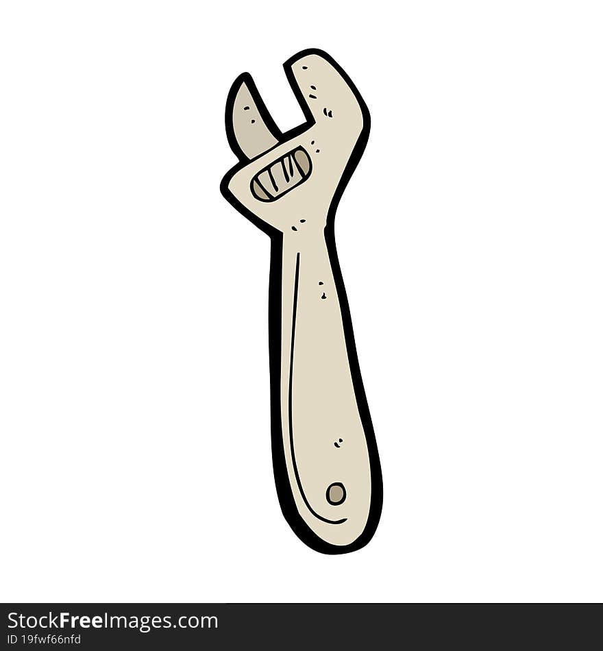 cartoon adjustable spanner