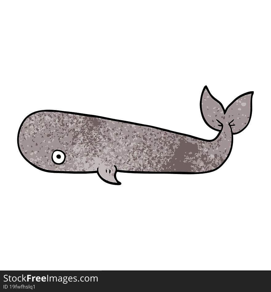 Cartoon Doodle Whale