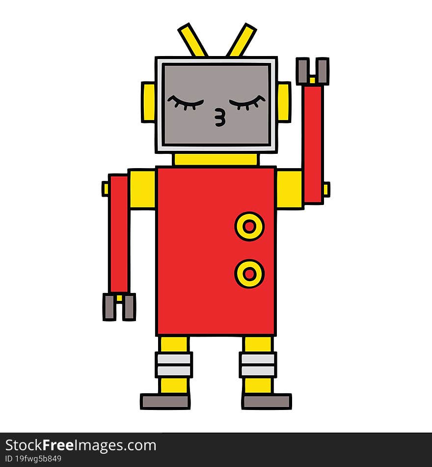 cute cartoon of a robot. cute cartoon of a robot