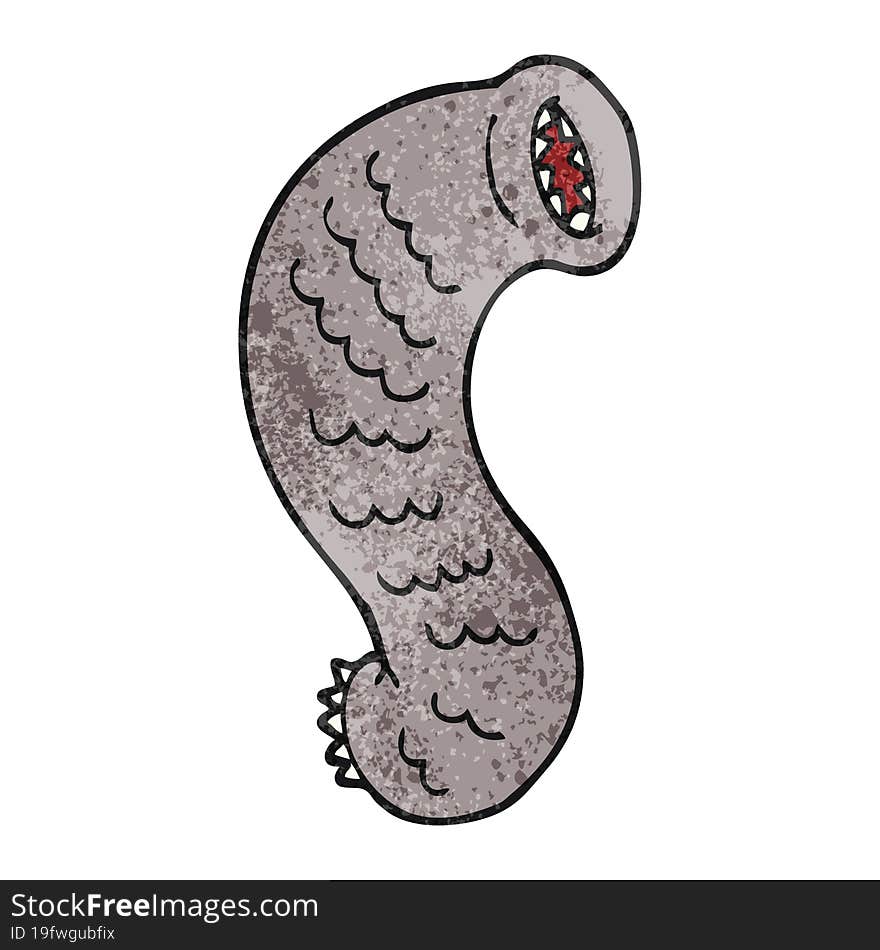 cartoon doodle hungry leech