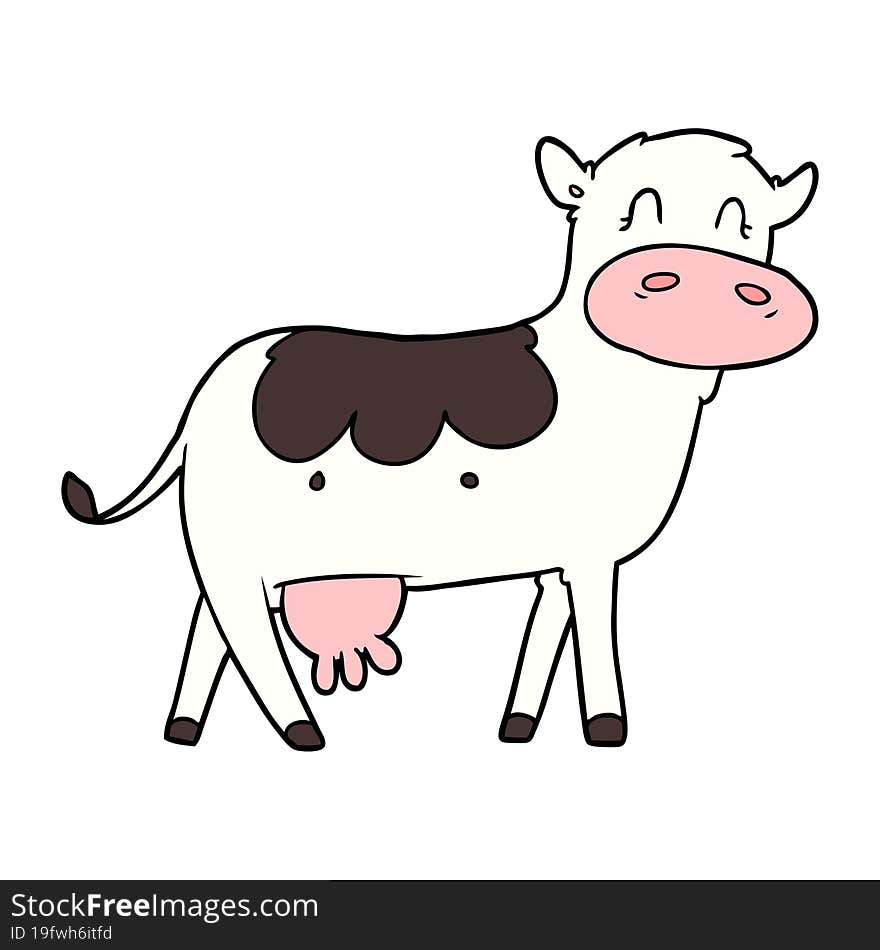 cartoon dairy cow. cartoon dairy cow