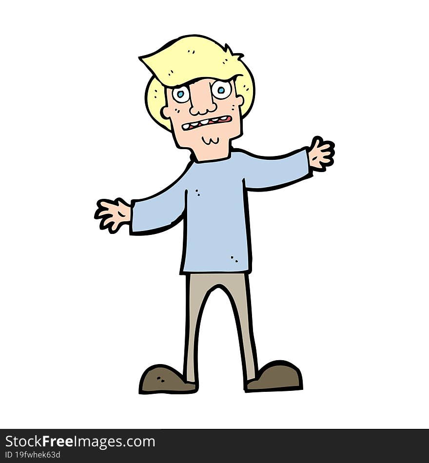 cartoon surprised man