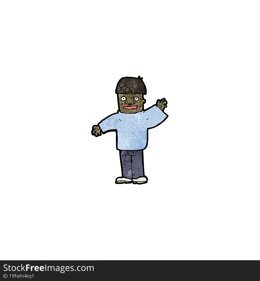 Cartoon Waving Man