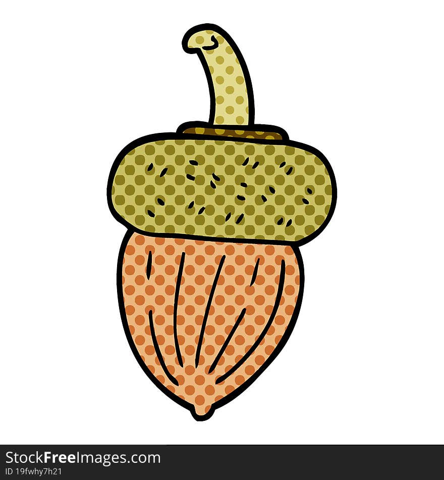 Cartoon Doodle Acorn