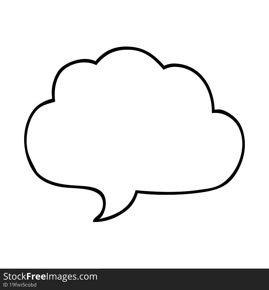 line drawing cartoon grey speech bubble