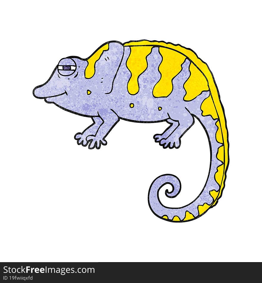 Textured Cartoon Chameleon