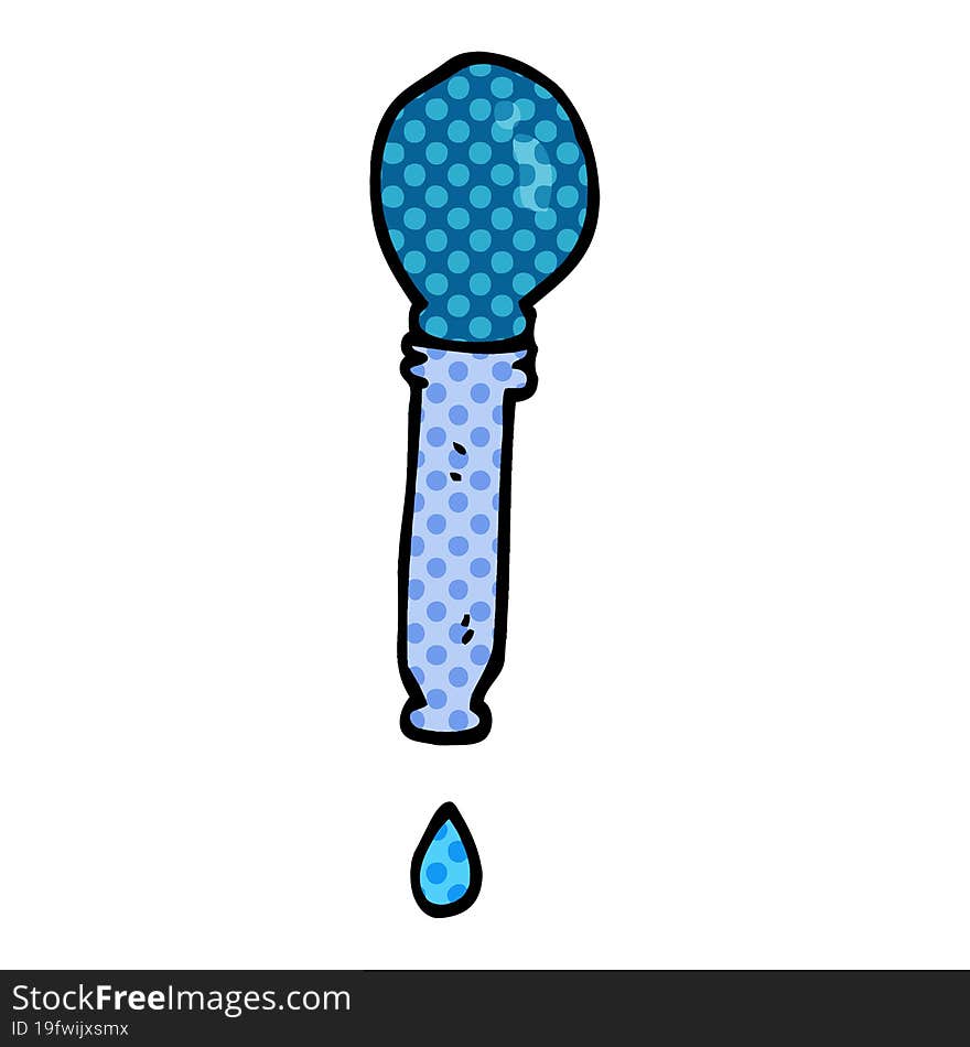 cartoon doodle dripping pipette