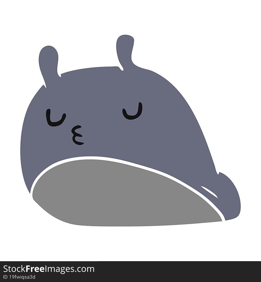 cartoon kawaii fat cute slug