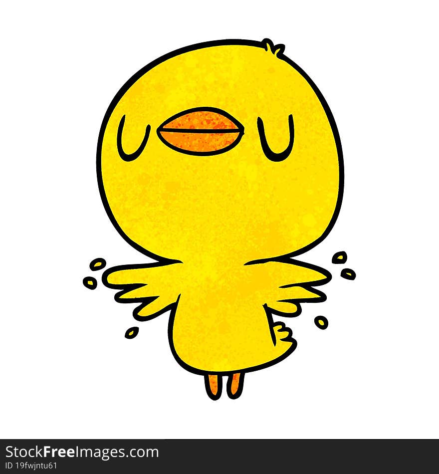 cute cartoon chick flapping wings. cute cartoon chick flapping wings