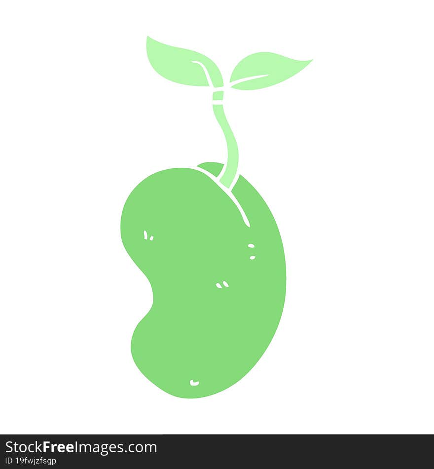 flat color style cartoon sprouting seed