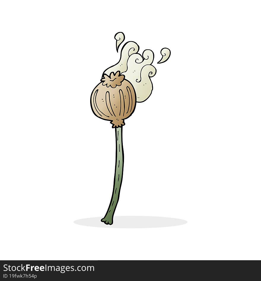 Cartoon Dried Poppy