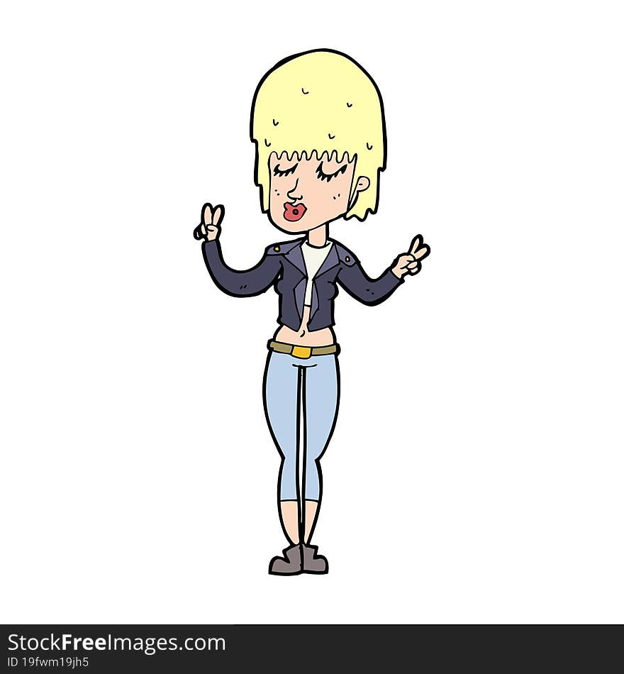 cartoon cool girl