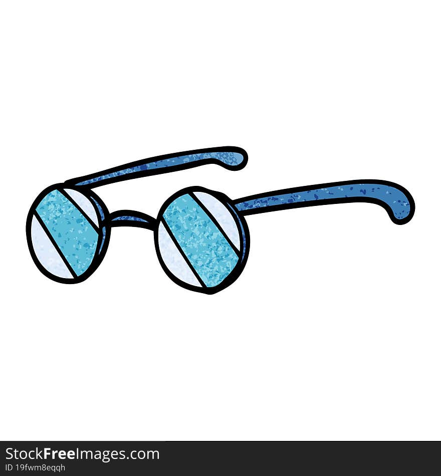 cartoon doodle round spectacles