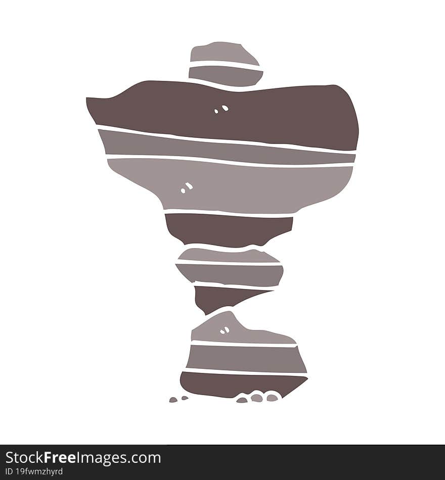 cartoon doodle of stacked stone