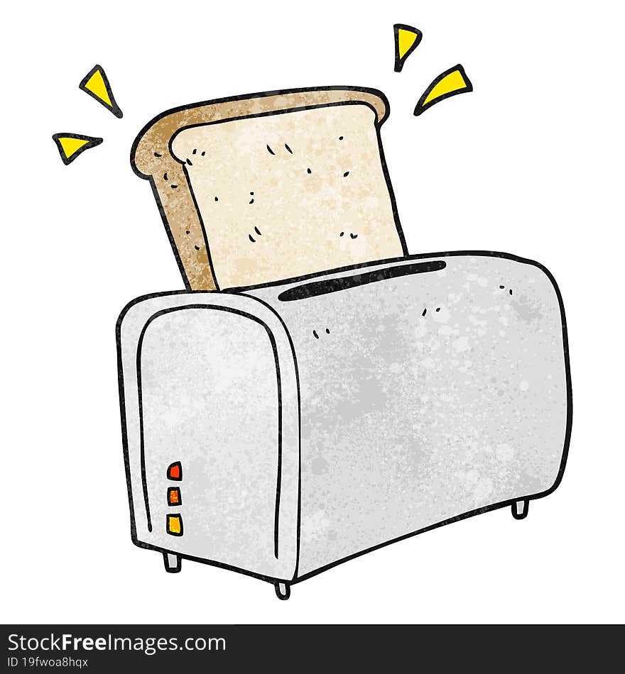 textured cartoon toaster