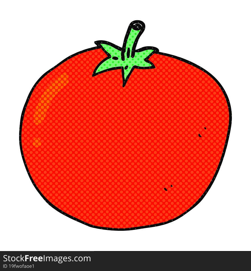 freehand drawn cartoon tomato