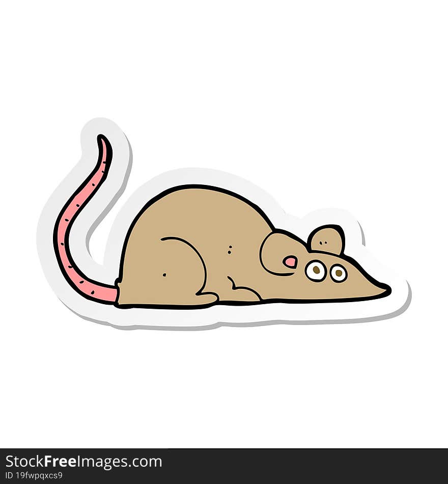 sticker of a cartoon mouse