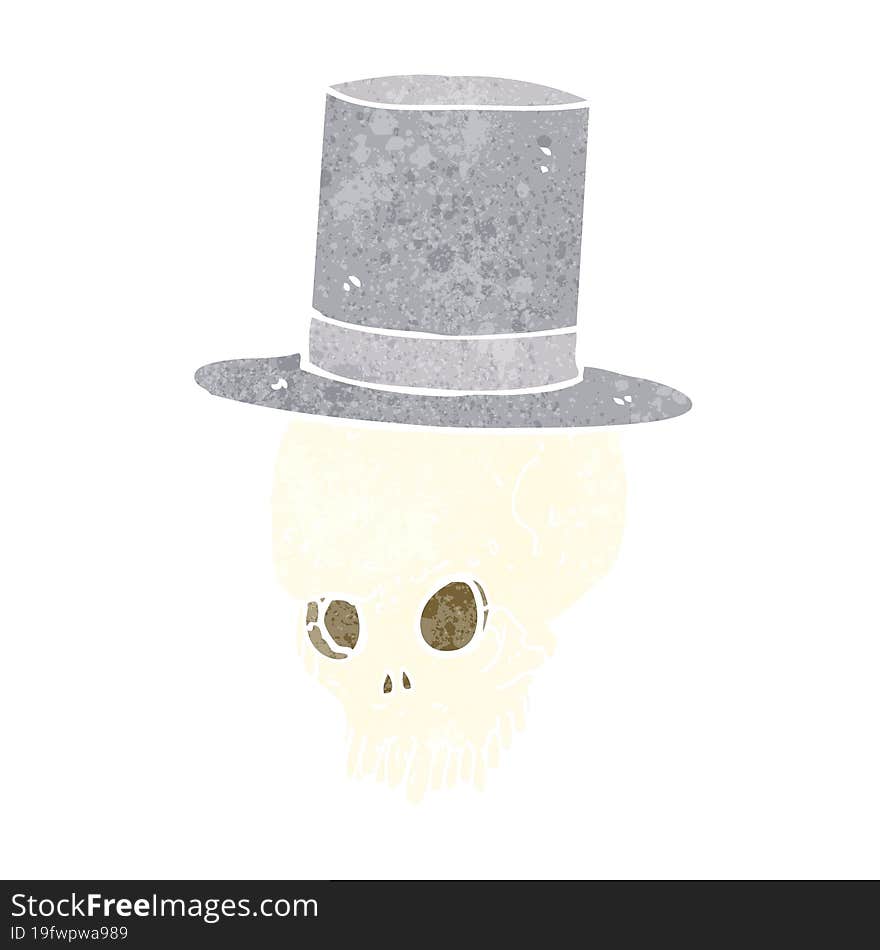 cartoon skull in top hat