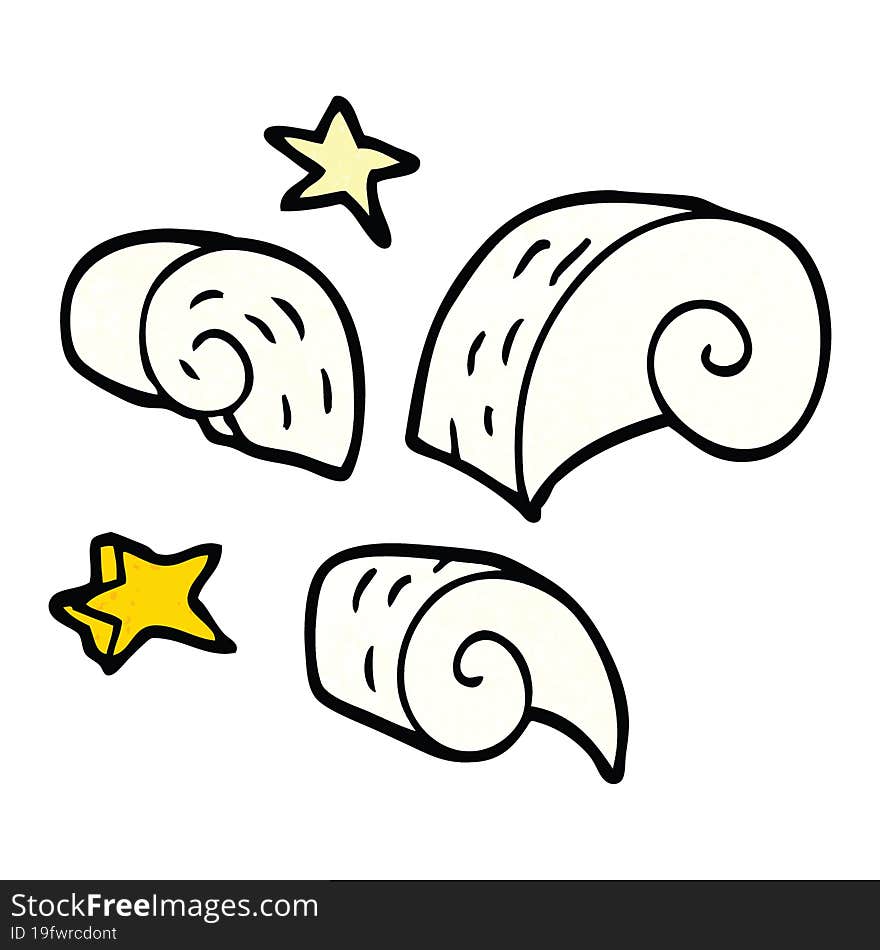 Cartoon Doodle Decorative Spiral Element