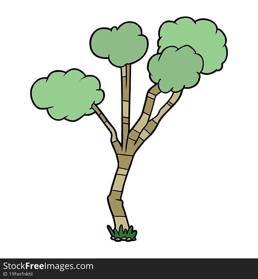 cartoon sparse tree. cartoon sparse tree