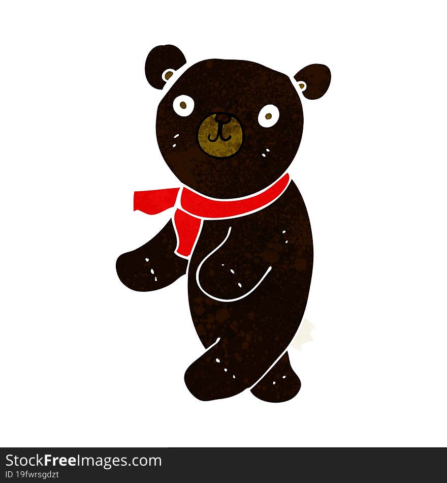 Cute Cartoon Black Teddy Bear