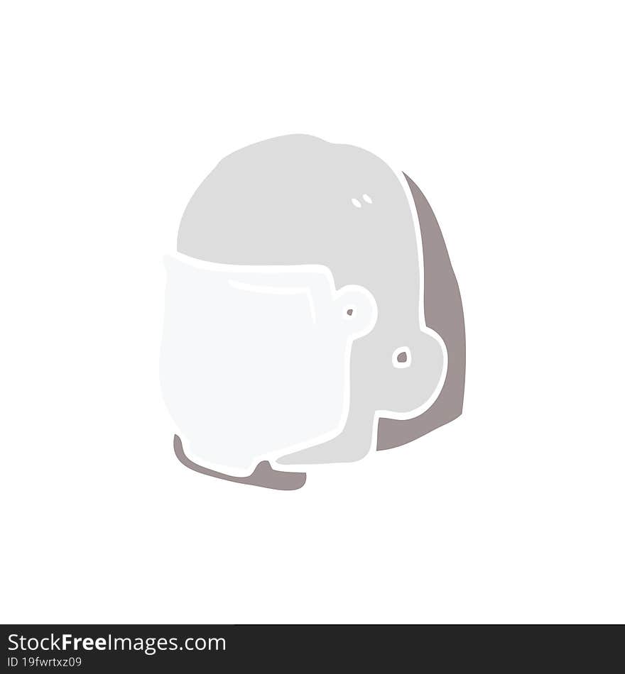 flat color style cartoon space helmet