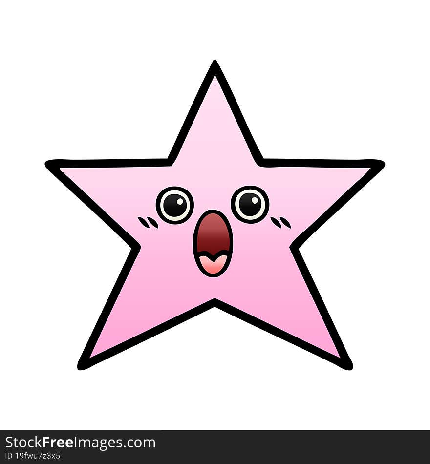 gradient shaded cartoon star fish