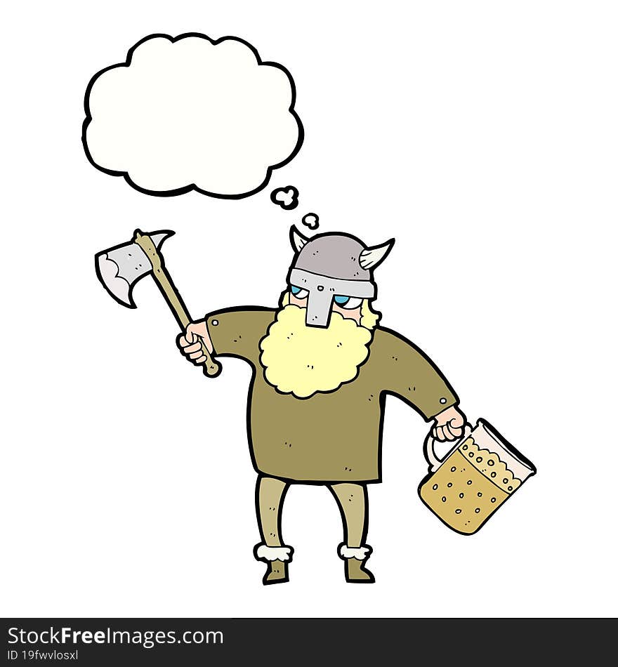 Thought Bubble Cartoon Drunk Viking