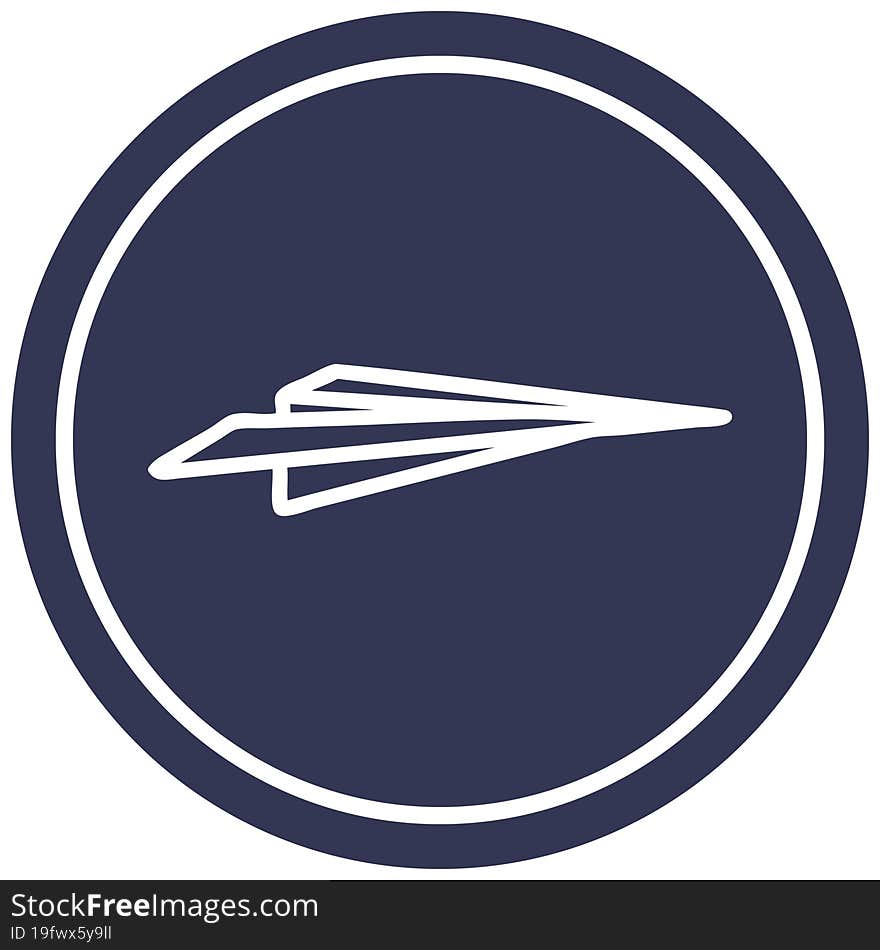 paper plane circular icon