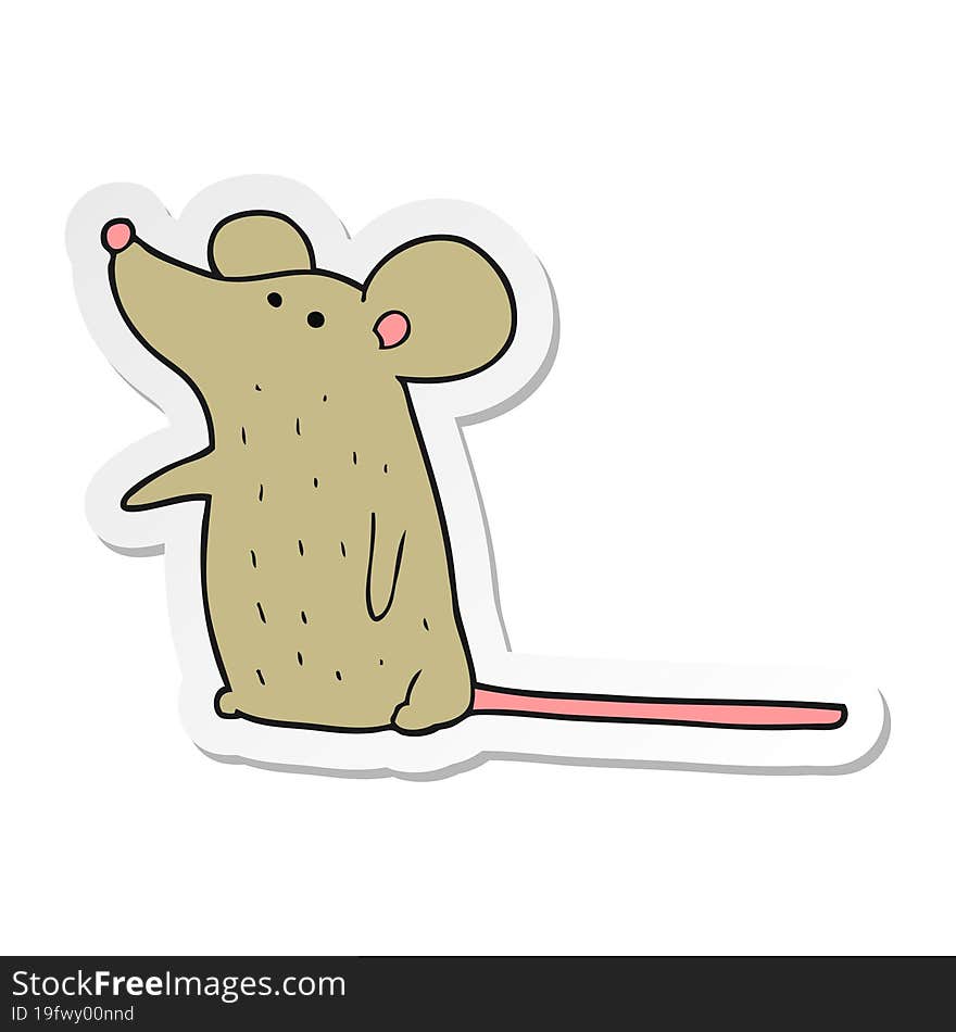 sticker of a cartoon mouse