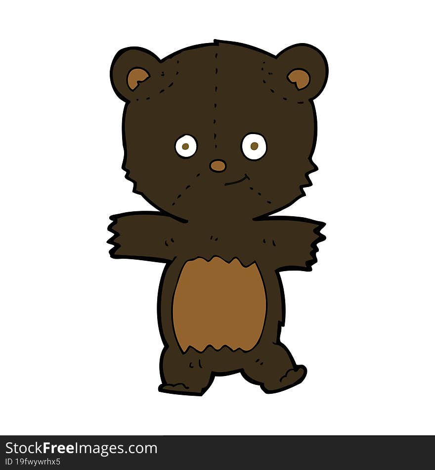 Cute Cartoon Black Bear