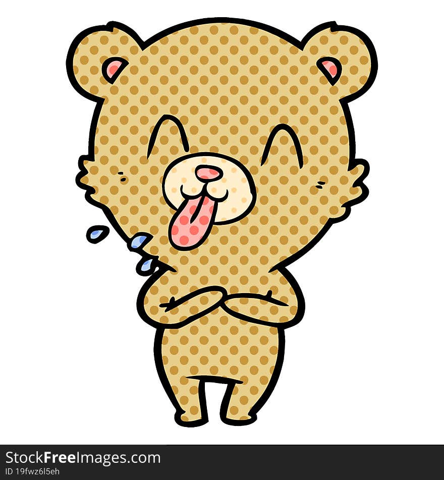 rude cartoon bear. rude cartoon bear