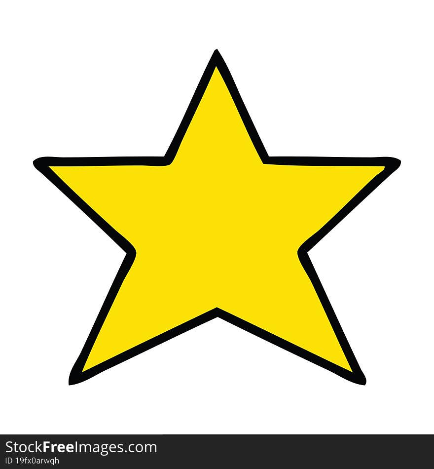 cute cartoon gold star