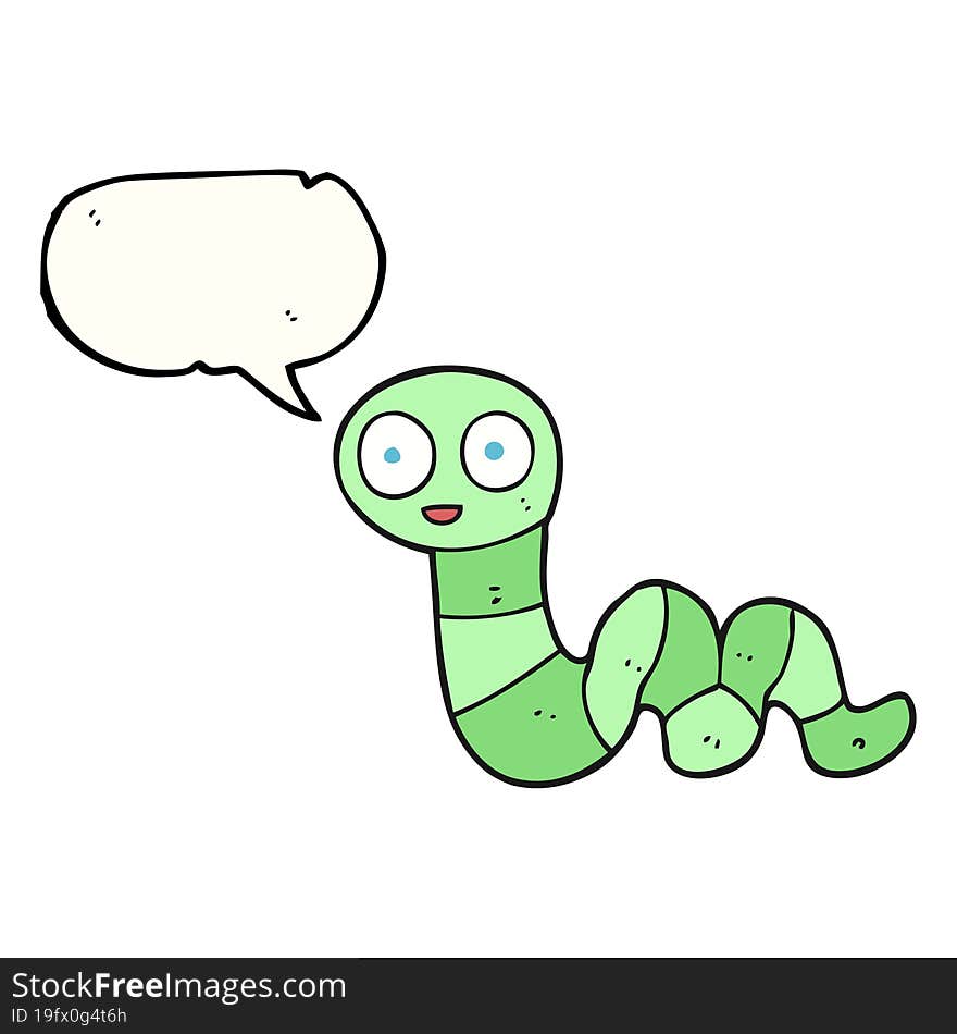 Speech Bubble Cartoon Snake