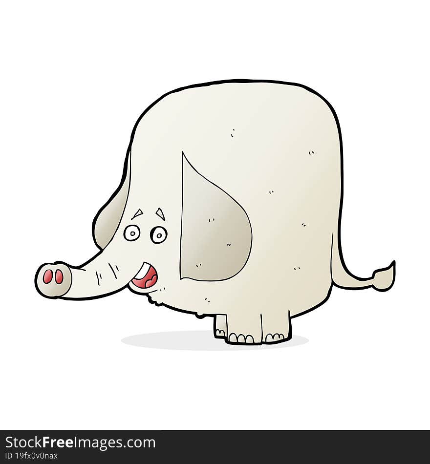 cartoon happy elephant