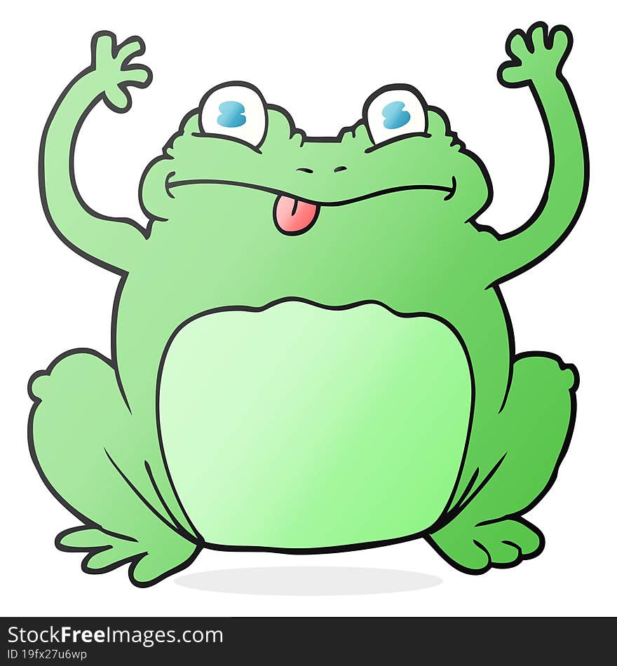 cartoon funny frog