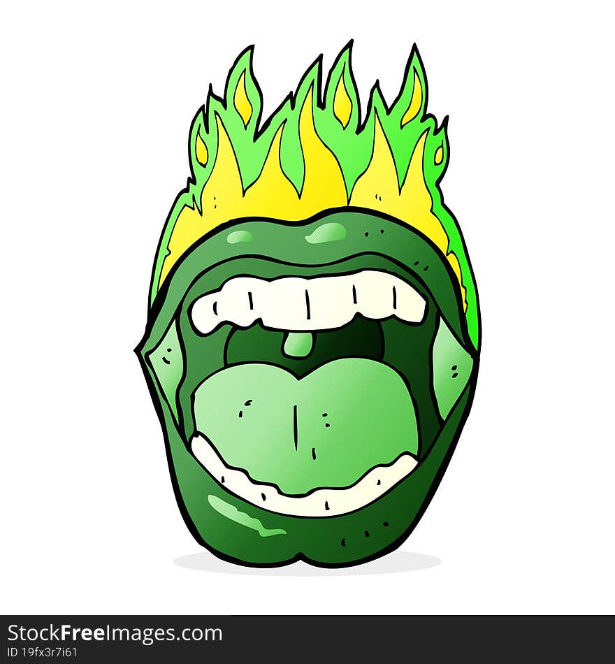 cartoon halloween mouth