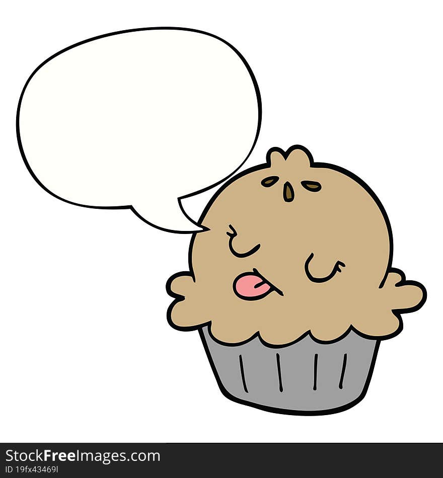 cute cartoon pie and speech bubble