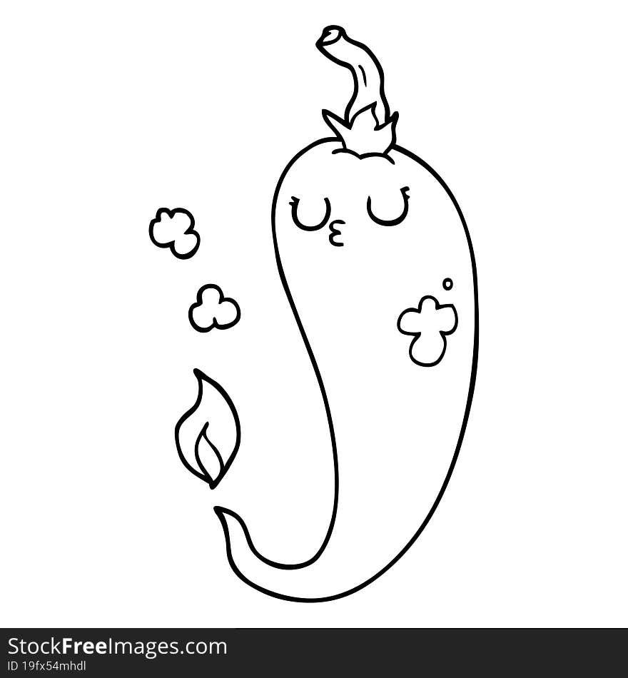 cartoon hot chili pepper