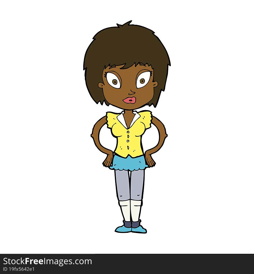 cartoon pretty girl