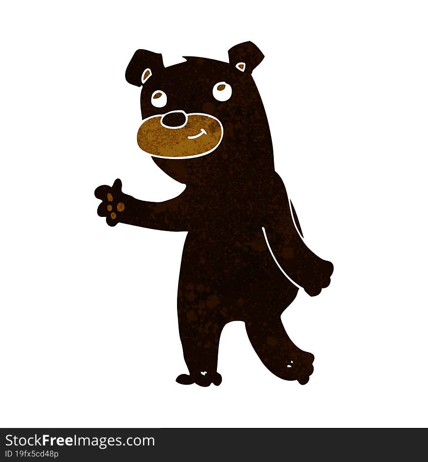 Cute Cartoon Black Bear