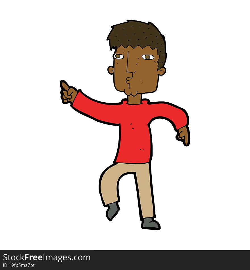 cartoon dancing man