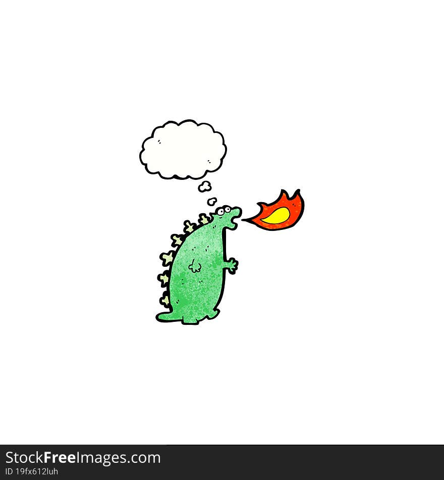 fire breathing monster cartoon