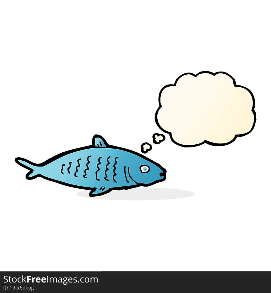 Cartoon Fish With Thought Bubble