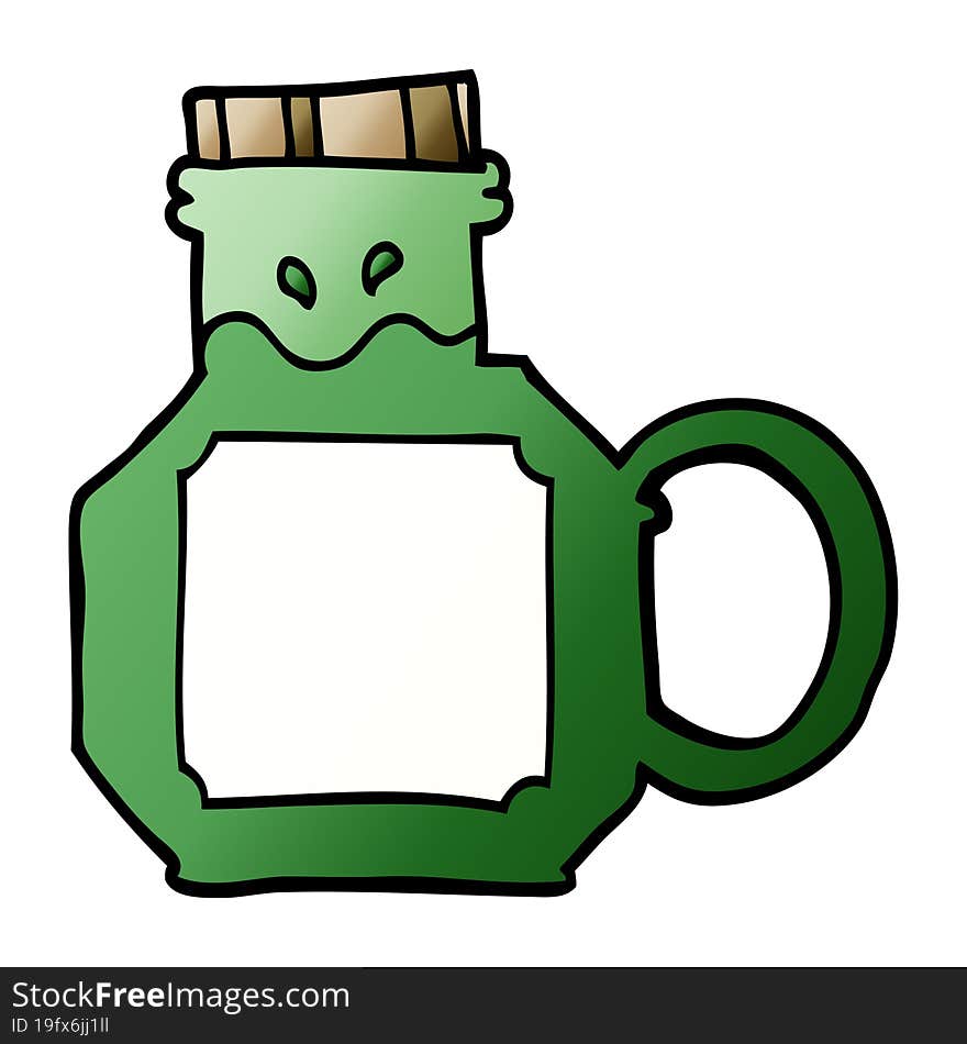 Cartoon Doodle Green Potion