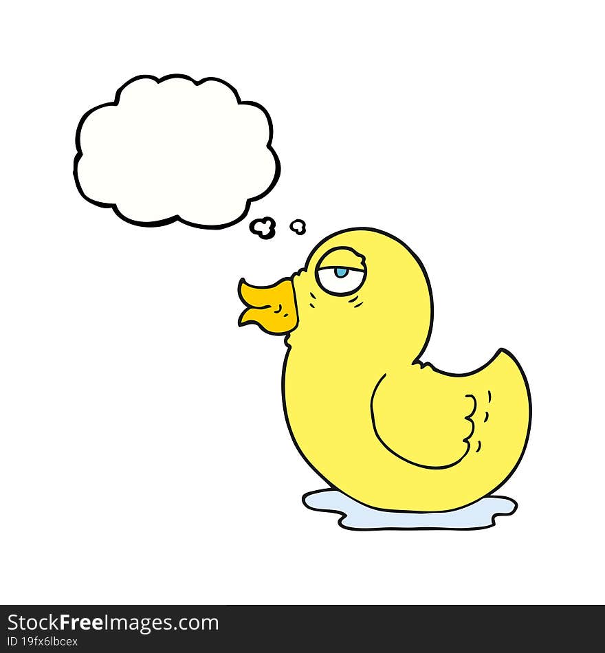 thought bubble cartoon rubber duck