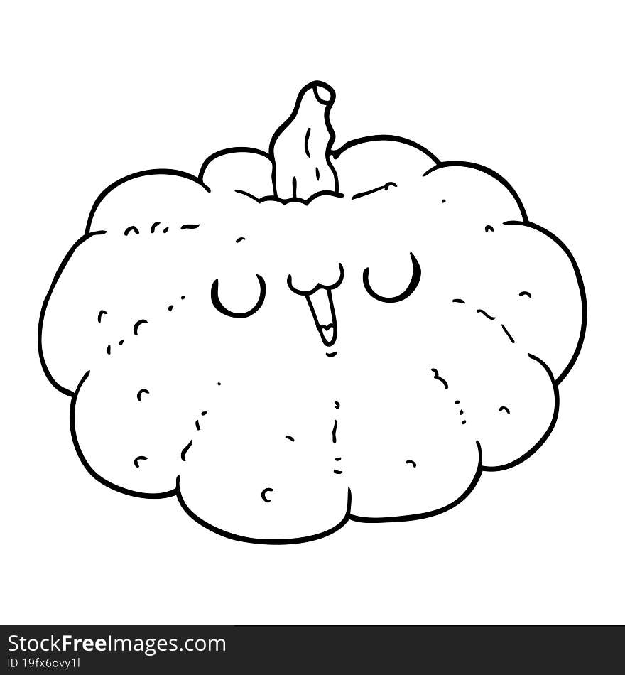 happy cartoon pumpkin