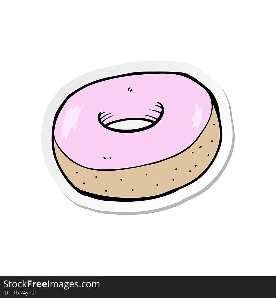 sticker of a cartoon donut