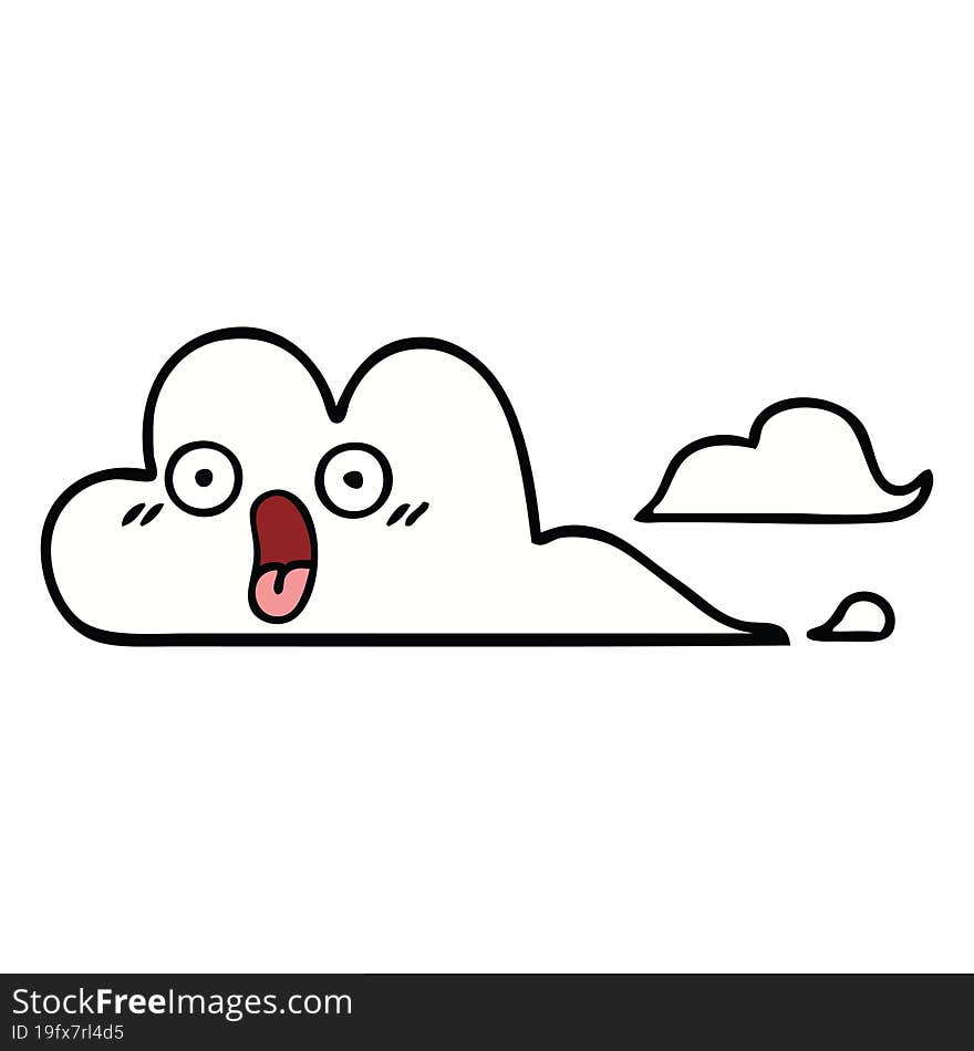 cute cartoon of a white cloud. cute cartoon of a white cloud