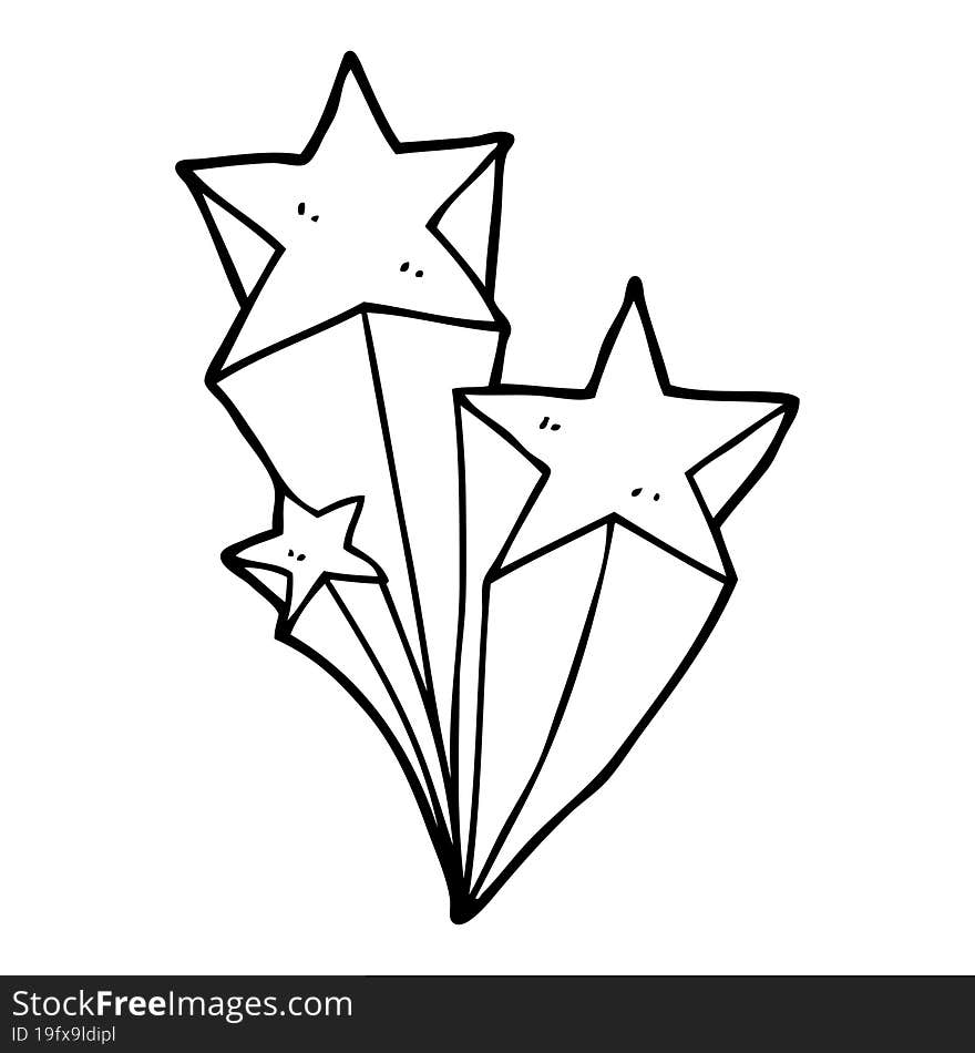 Cartoon Shooting Stars